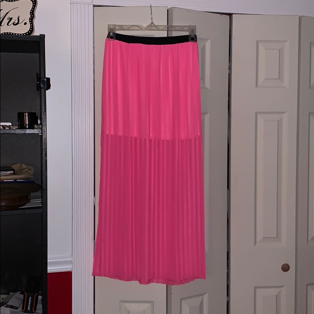 Hot pink maxi skirt